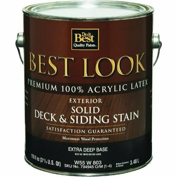 Sherwin-Williams Best Look Exterior Latex Solid Color Deck And Siding Stain W55W00803-16